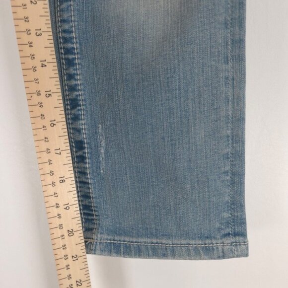 Miss Me Jeans SIGNATURE CUFFED CAPRI Crop Distressed Embellishment JP8229P Sz 26 - Picture 7 of 16